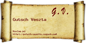 Gutsch Veszta névjegykártya